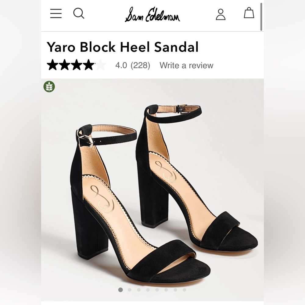 Sam Edelman Yaro Block Heel in Black Suede size 8.5